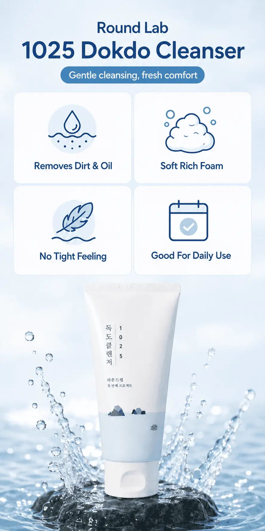 Round Lab 1025 Dokdo Cleanser 150ml detail 2