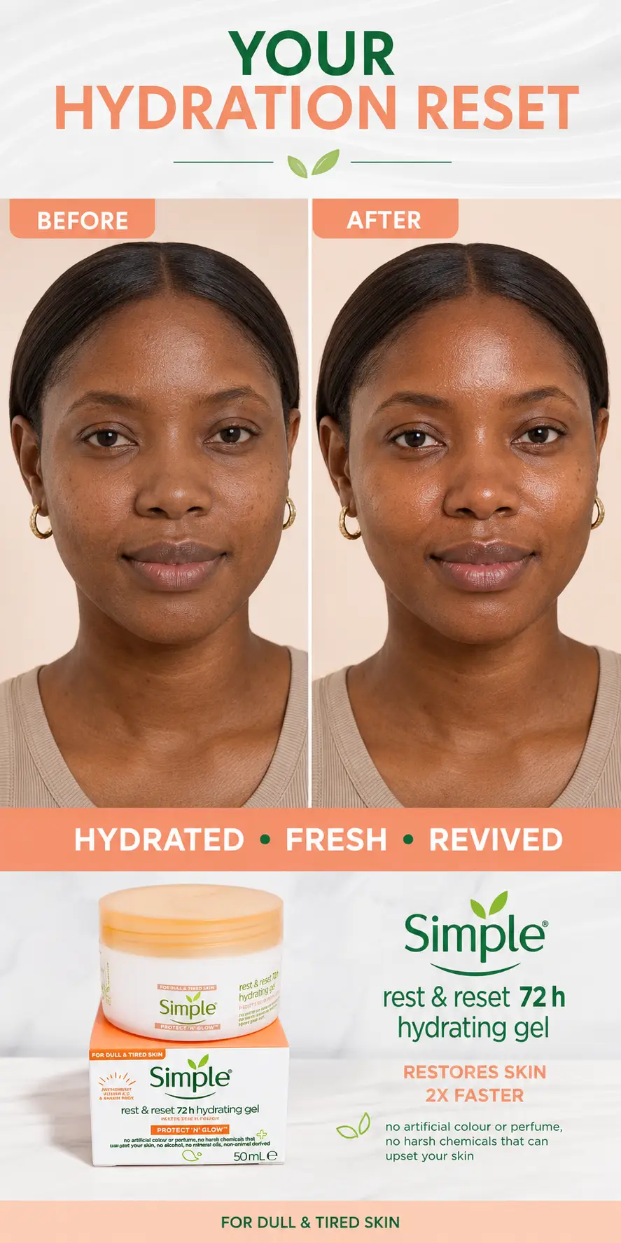 Simple Rest & Reset 72H Hydrating Gel 50ml detail 5