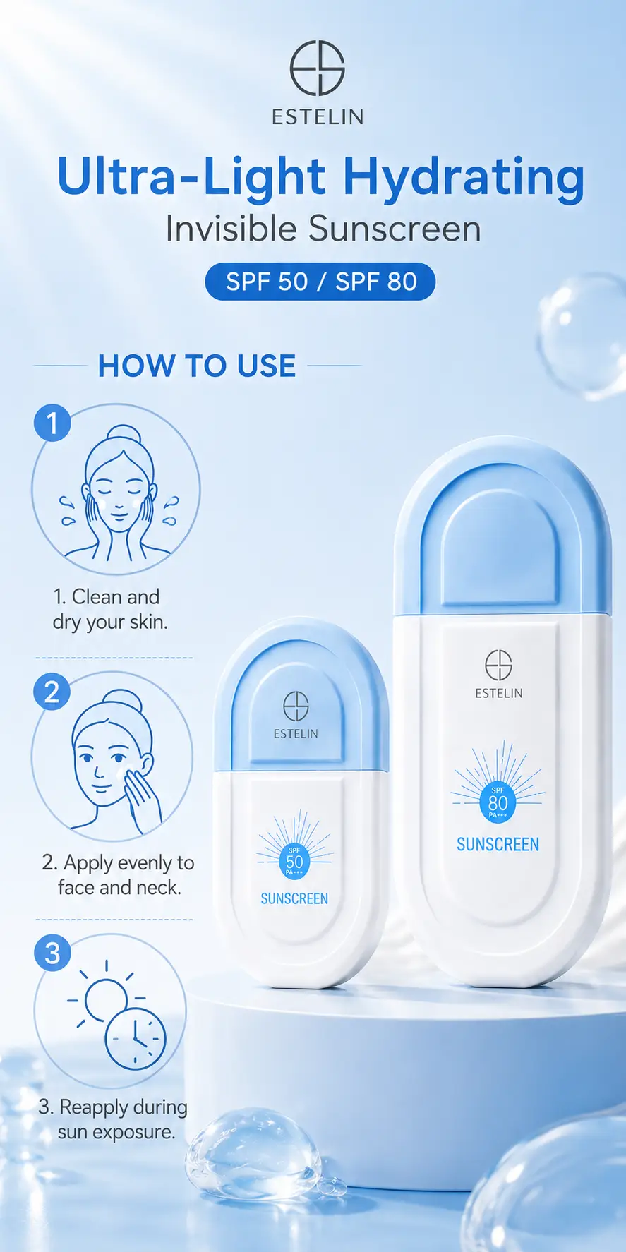 ESTELIN Ultra-Light Hydrating Invisible Sunscreen Spf 50 Pa+++ detail 5