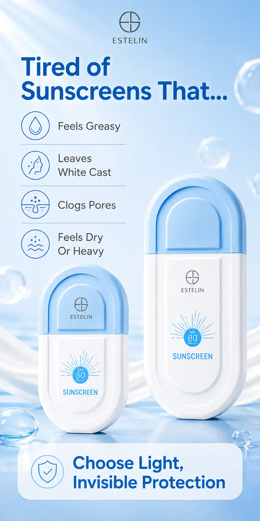 ESTELIN Ultra-Light Hydrating Invisible Sunscreen Spf 50 Pa+++ detail 1