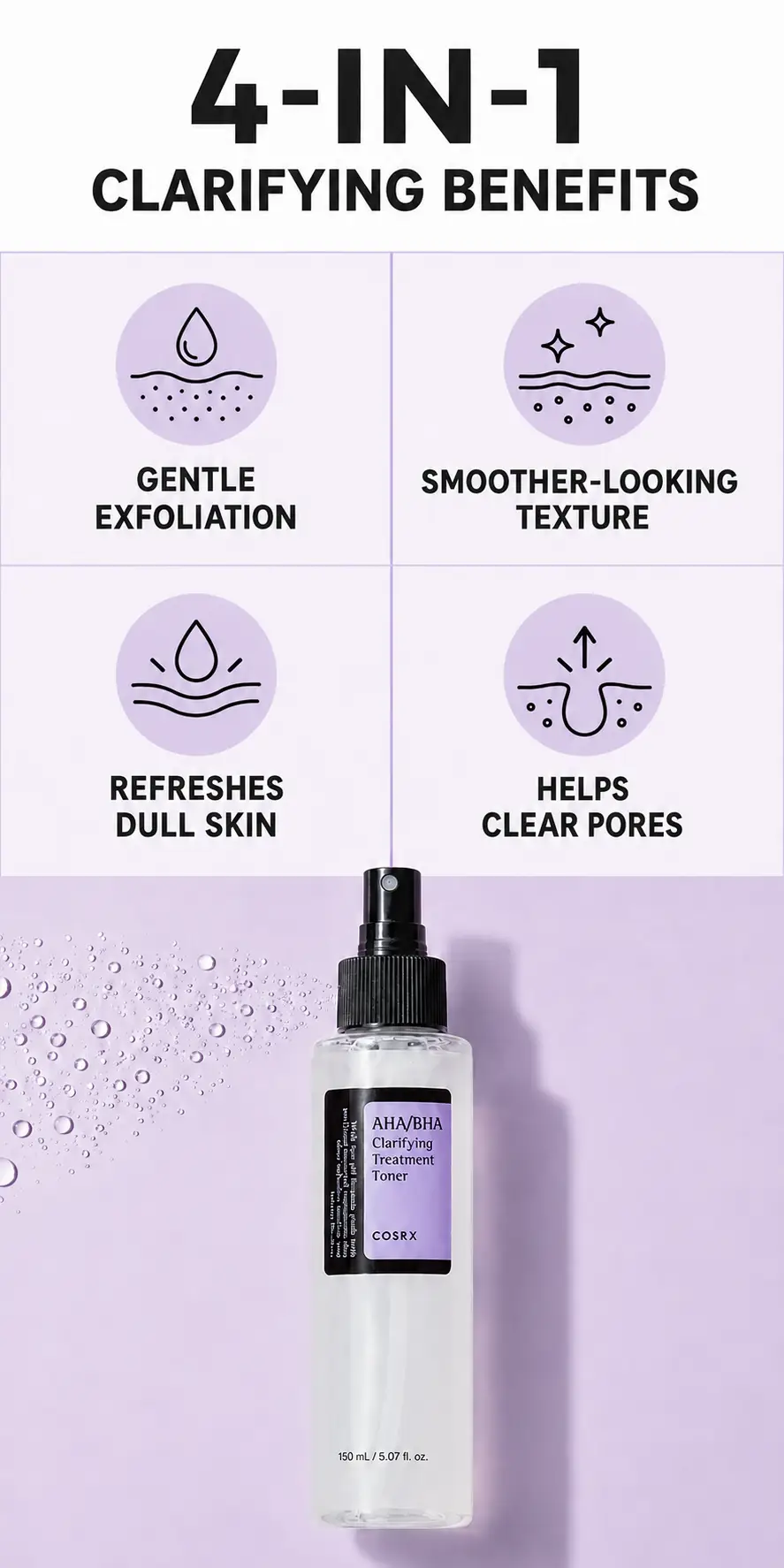 COSRX AHA/BHA Clarifying Treatment Toner 150ml detail 2