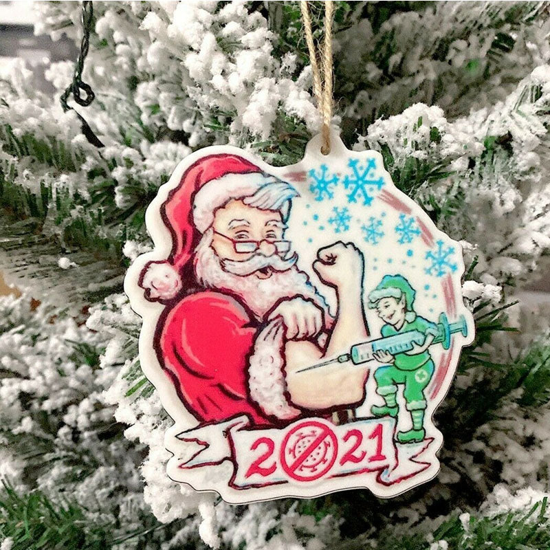 (🌲CHRISTMAS SALE NOW-48% OFF)Vaccine Santa 2021 Ornament - Vaccinated Santa Claus