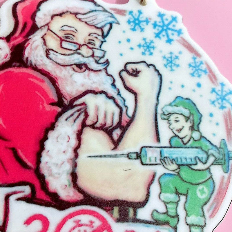 (🌲CHRISTMAS SALE NOW-48% OFF)Vaccine Santa 2021 Ornament - Vaccinated Santa Claus
